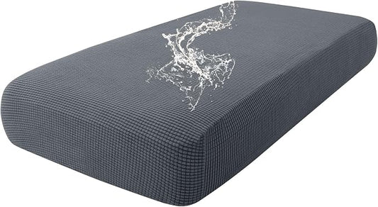 hyha Waterproof Couch Cushion Covers for Pets, Non Slip Sofa Seat Cover | Stretch Jacquard Fabric, Elastic Bottom, Non Slip Fit, Waterproof Protection, Pet Hair Protection (1 Piece for Medium) by hyha