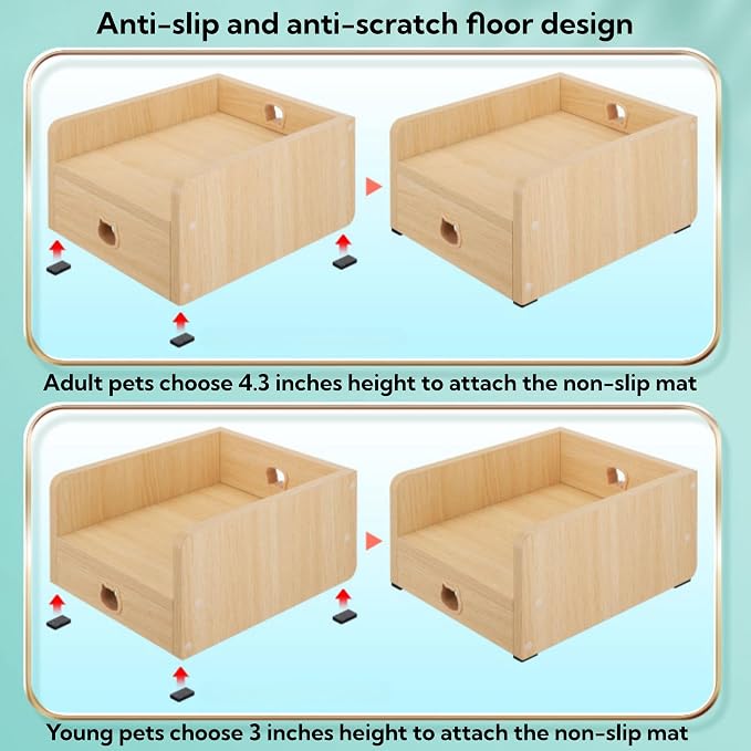 Raised Pet Feeder Stand for Cats & Dogs Neck Health, Holder for Pet Automatic Feeders, Pet Water Dispenser Stand, Adjustable Height Elevated Shelf for PETKIT, PETWANT and Most Pet Feeders - Image 5