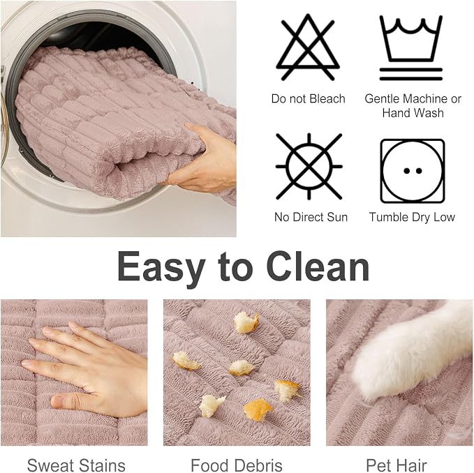 hyha Couch Cover for Dogs, Washable Non Slip Plush Flannel Sofa Protector | Thick Flannel, Silicone Anti-Slip Backing, Pet Hair & Scratch Protection, Fits Sofa & Loveseat (27.6" x 88") - Image 7