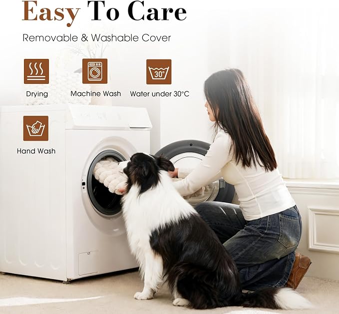 Dog Beds for Large Sized Dog, Orthopedic Foam with Waterproof Lining | Egg crate foam for joint support. Soft plush surface. Non-slip bottom. Removable & machine washable cover. OEKO-TEX certified - Image 7