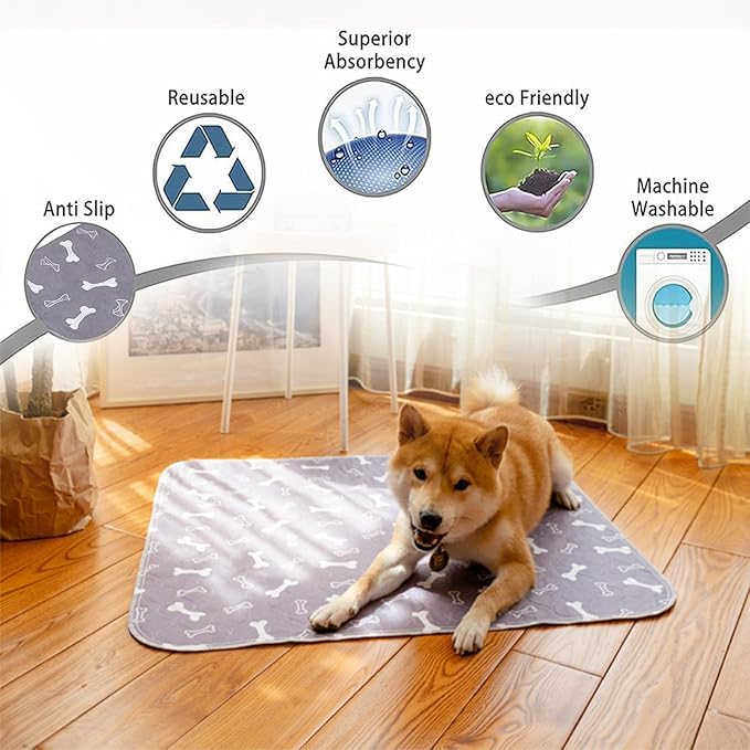 2PC Puppy Pee Pads with Pheromones, Washable Puppy Training Pads for Dogs Reusable Puppy Potty Pads for Dogs and Cats(with Pet Hair Removal Gloves) - Image 5