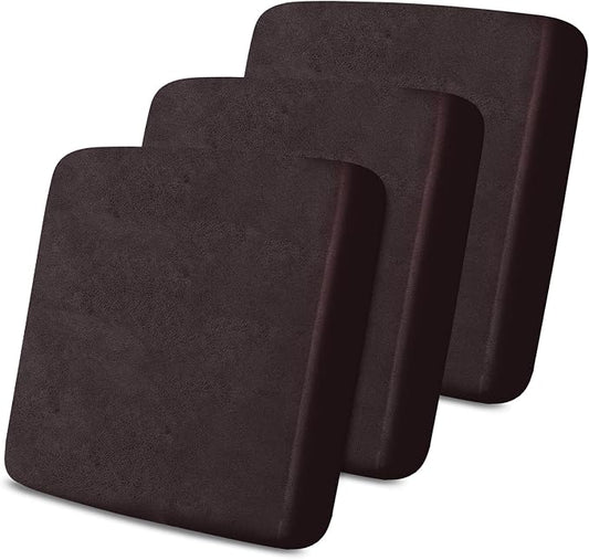 molasofa Leather Look Couch Cushion Covers, Stretch Sofa Cushion Covers for Sectional Armchair Loveseat Protector,Replacement Seat Cushion Slipcovers, Machine Washable(3 Cushion XL Sofa, Chocolate) by Molasofa