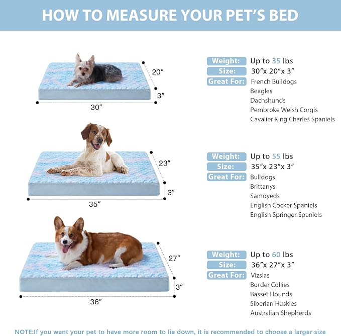WNPETHOME Orthopedic Large Dog Bed, Extra Large Waterproof Dog Bed with Removable Washable Cover & Anti-Slip Bottom,Egg Crate Foam Pet Bed Mat,Soft Rose Plush Pet Crate Mat - Image 4