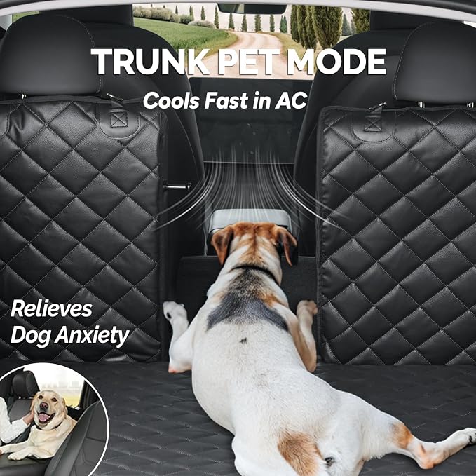 Heavy-Duty Leather SUV Cargo Liner for Fold Down Split Seats, Armrest Pass-Through Compatible, Pet-Friendly, Ideal for Dogs - Image 6