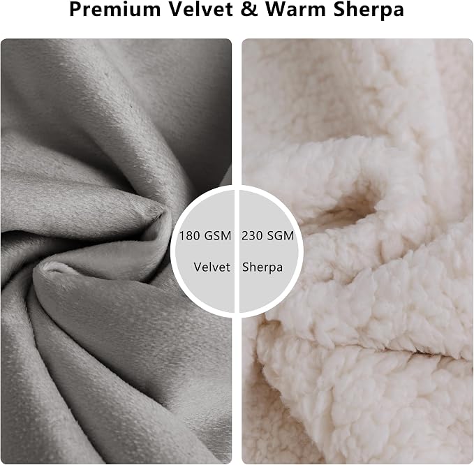 Waterproof Blanket for Dogs - Pet Throw as Furniture Protector | Cozy Sherpa & Smooth Velvet, Reversible and Machine Washable, for Couch and Bed, 86"x90", Dark Grey - Image 3