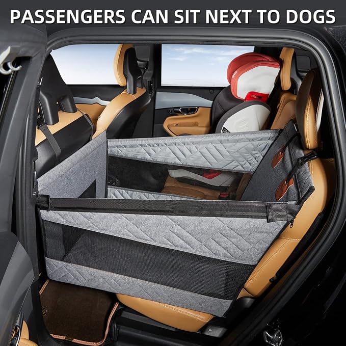 TKYZ Medium Dog Car Seat,Back Seat Extender for Dogs,Hard Bottom Seat Cover - Image 3