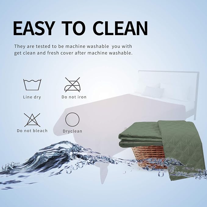 Easy-Going 100% Waterproof Dog Bed Cover, Non-Slip Pet Blanket for Furniture, Washable Couch Cover, Repleasement Sofa Cover (120X82 in,Greyish Green) - Image 6