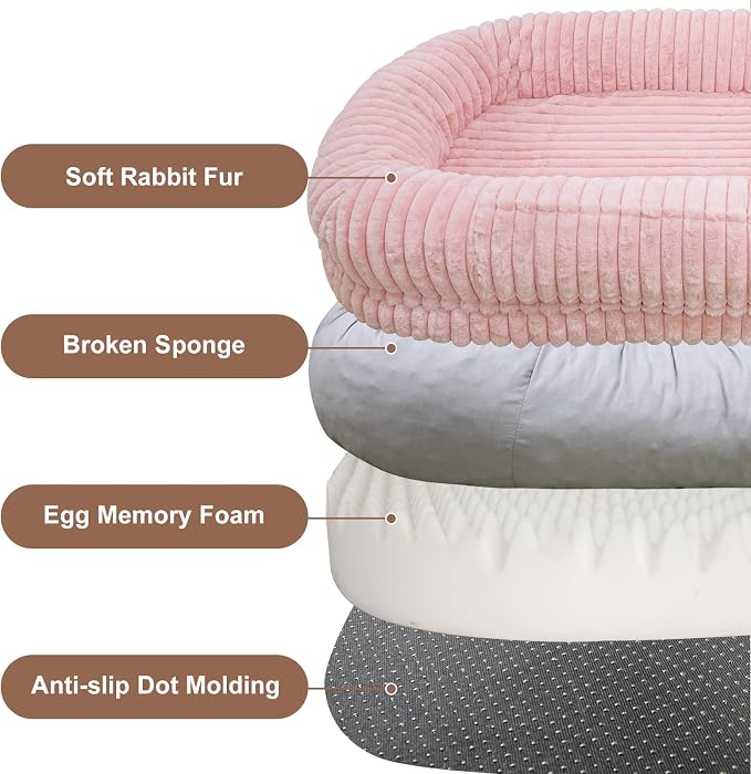 Human Dog Bed for Adult,Large Dog Bed 70"x38"x10" | Orthopedic Washable XL Dog Bed with Memory Foam (Pink) - Image 5