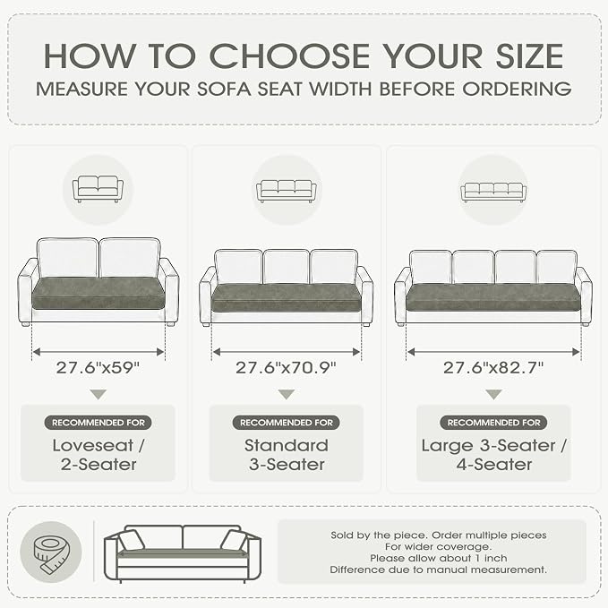 Non-Slip Washable Couch Cover for Dogs, Thick Plush Grid Flannel | 27.6"x82.7", Dark Gray, 0.8" Thick, Rubber Dot Backing, Pet-Friendly Protector for Sofa, Floor, Window Seat, Car or Camping - Image 4