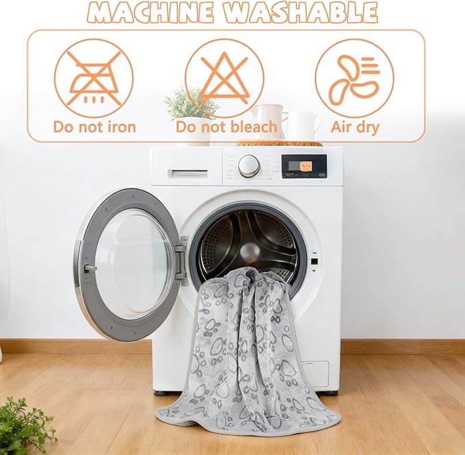 YUEPET 2 Pack Waterproof Dog Blankets, Puppy Blankets for Small Dogs & Cats | Machine Washable, Waterproof Inner Layer, Sofa Bed Cover, Reversible Fleece, 23 x 16 in, Small Dogs and Cats, Gray Coffee - Image 4
