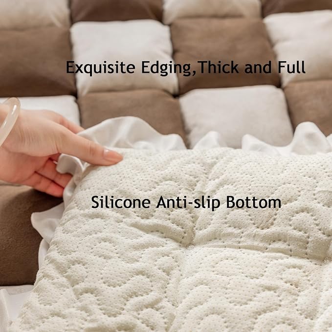 LiveGo Couch Cover for Dogs Washable, Sofa Cover Protector, Couch Covers for 3 Cushion Couch Sofa Pet Friendly, Soft, Non Slip (Coffee, 70x150 cm / 27.6x59.06 in) - Image 3