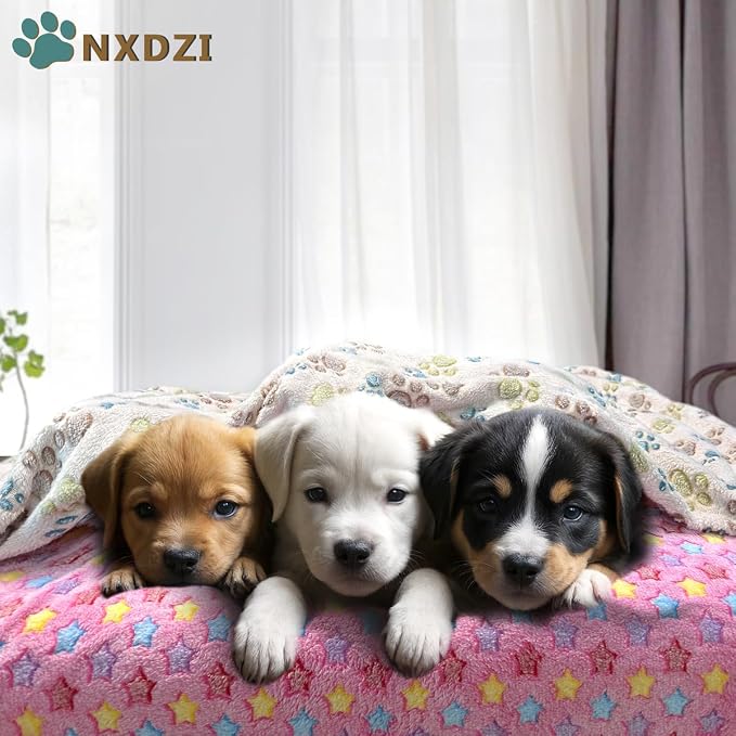 Dog Blankets for Medium Large Dogs Washable, 3 Pack Pet Blanket Washable 41" x 31", Fuzzy Soft Puppy Throw Cover for Kennel Crate Bed - Image 2