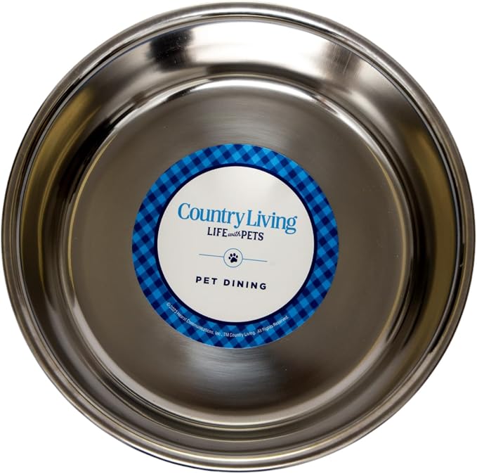 Country Living Set of 2 Heavy Gauge Stainless Steel Dog Bowls - Non-Skid, Durable & Rust-Resistant - Perfect for Food & Water - Vibrant Orange, 64 oz Capacity - Image 4