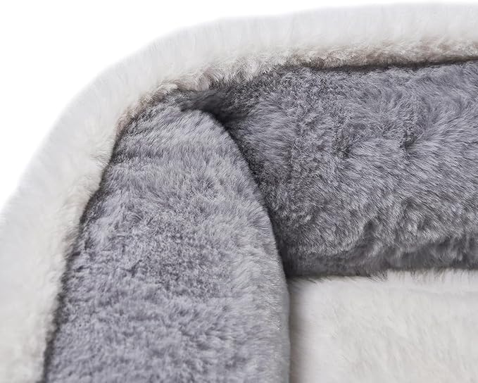 Luxury Square Grey Animal Bed - Super Soft, Washable, Anti-Slip & Water-Resistant, Suitable for Medium Size Dogs & Indoor Cats - Image 7