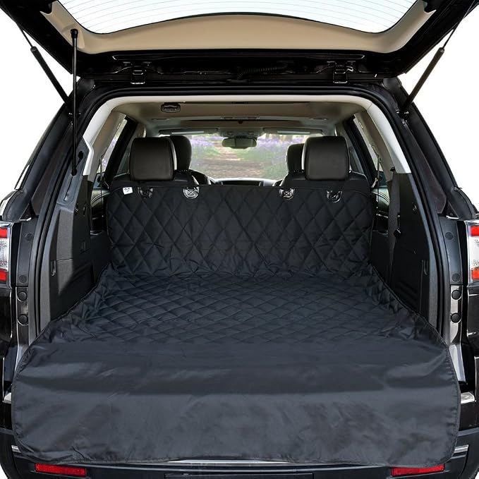 HCMAX Luxury Dog Vehicle Cargo Liner Cover Pet Seat Cover Bed Floor Mat Nonslip Waterproof Universal for Car SUV Truck Jeeps Vans Black - Large by Unknown
