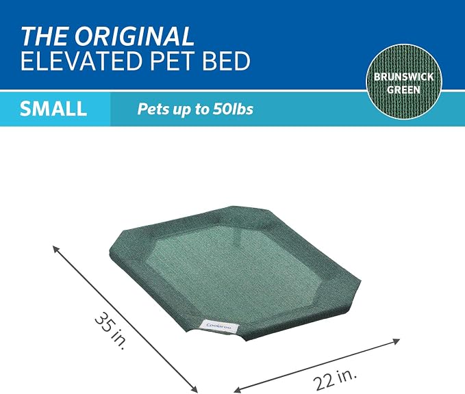 Original Pet Bed Replacement Cover - Brunswick Green - Small (35" x 22") - Image 4