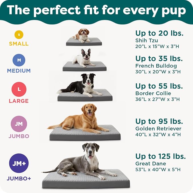 FurHaven Orthopedic Dog Bed for Large Dogs, Mattress Style Bed, Egg Crate with a solid Orthopedic Foam Base for Joint Support, Washable Cover, Jumbo Plus XXL, Plush Faux Fur & Suede, Gray - Image 6
