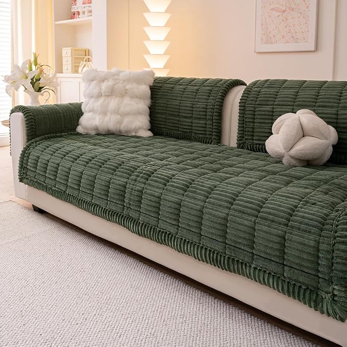 Awjcsv Couch Covers for Dogs Washable, Non Slip Sofa Protector Pet Friendly | Thick, Soft Furniture Cover, Against Pets Hair & Scratch, Fits Leather and Fabric Couches, 27.6" X 27.6" - Image 3