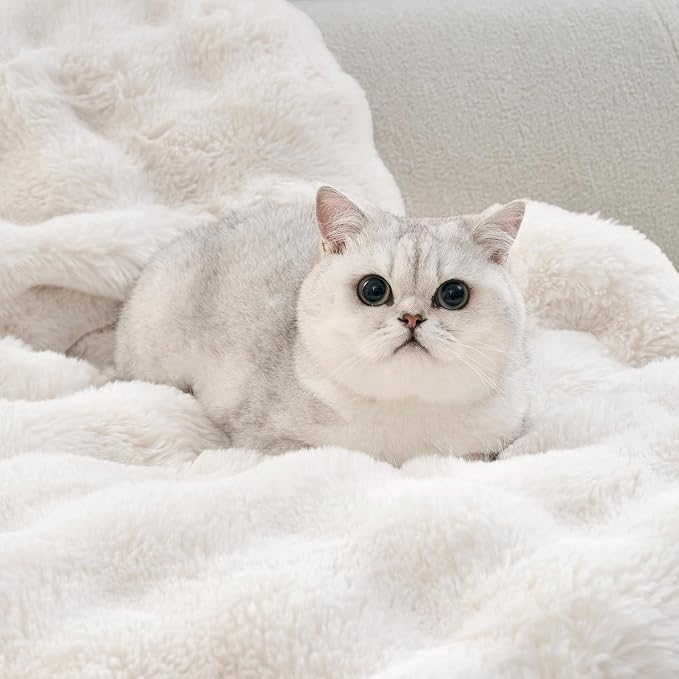 COZY KISS Couch Cover for Dogs Washable, Ultra Soft Faux Fur Pet Sofa Pad for Car Seat Protector, Liquid Pee Proof Cat Mat, Warm Pad for Dresser Top, 27.5x59 inch, Cream - Image 8