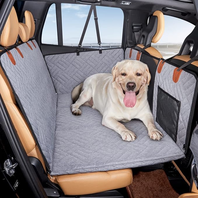 YJGF Hard Bottom Dog Car Seat Cover for Back Seat,Seat Extender for Dogs | Strong Support,More Rest Space,Waterproof, Scratch Resistant,Car Seat Protector,Dog Hammock for Car/SUV/Small Truck - Image 7