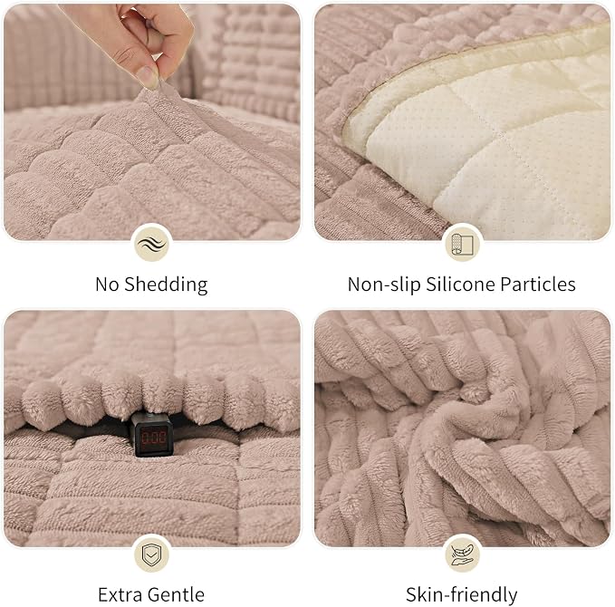 Couch Cover for Dogs,Washable Non-Slip Pet Friendly Sofa Protector | Thick Flannel Sofa Cover,Nonslip, Washable,Anti-Pilling,Pet Friendly,for Dogs & Cats,Cozy Protect Against Fur,27.6" x 82.7" - Image 5