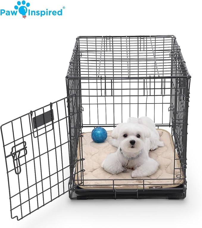 Paw Inspired Washable Padded Crate Mats for Dogs | 23" x 17" Pad, Fits 24-inch Kennels | Leakproof, Waterproof Bottom, Plush Pet Beds (Dark Brown) - Image 6