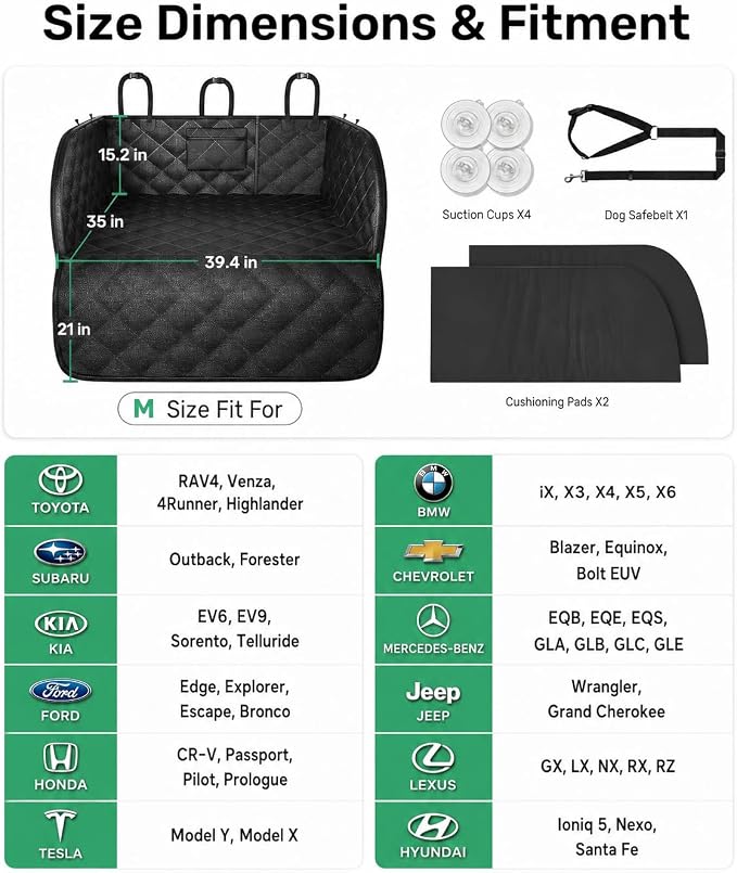 Zanch SUV Cargo Liner for Dogs, 3D Protection, Padded Sides & Bumper Flap | Waterproof, Durable, and Resistant to Scratches and Chewing; Easy to Install, Fold, Store, Wipe Clean, or Machine Wash. - Image 8