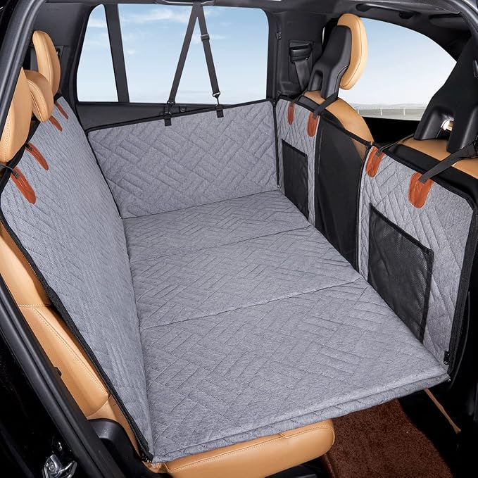 YJGF Hard Bottom Dog Car Seat Cover for Back Seat,Seat Extender for Dogs | Strong Support,More Rest Space,Waterproof, Scratch Resistant,Car Seat Protector,Dog Hammock for Car/SUV/Small Truck - Image 8