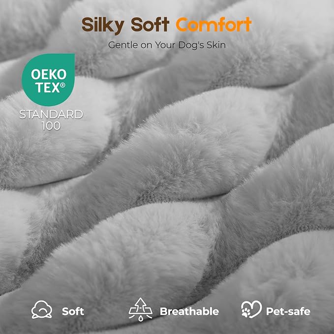 Orthopedic Dog Bed for Extra Large Dog, Waterproof Pet Bed,Non-Slip Bottom and Egg-Crate Foam with Removable Washable Cover Crate Bed,Grey,42"x30"x4" - Image 2