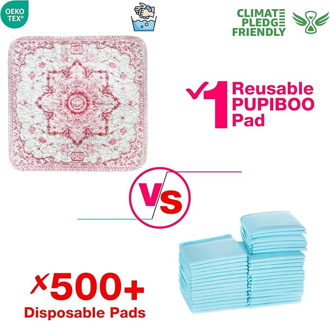 PUPIBOO Washable Pee Pads for Dogs and Cats - Super Absorbent Reusable Puppy Training Pads - 100% Waterproof, Leak-Proof & Non-Slip Whelping Pads for Pet Housebreaking - Image 3
