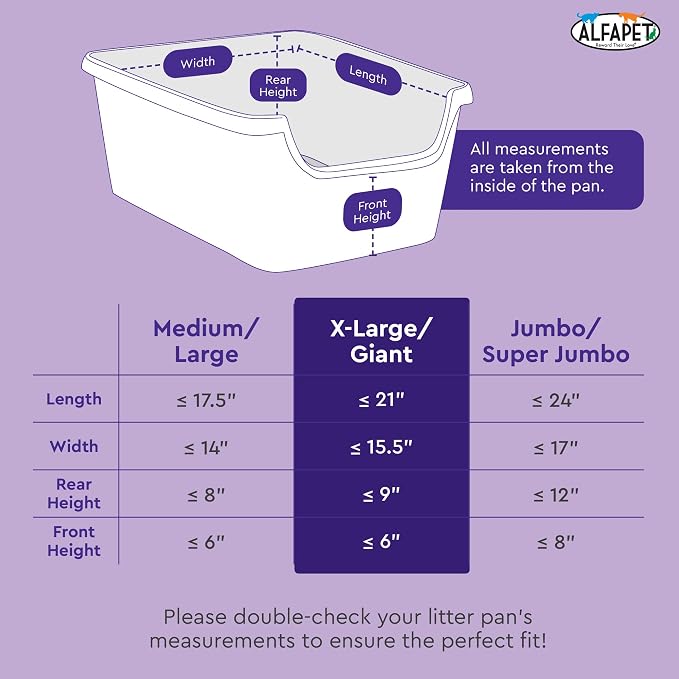 Alfapet Extra Large cat Litter Box Liners-6 Boxes- Heavy Duty 2 mil Thick Plastic, Clever Drawstring Liner for Easy Disposal- Flat Bottom for Easy, Secure Placement in Kitty Pan-Disposable - Image 7