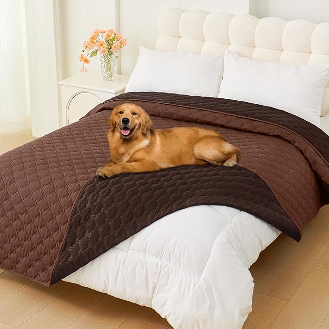 Smiry Waterproof Dog Bed Cover Blanket, Reversible Pet Blanket | Soft Reversible, Washable Leakproof Cats Dogs Couch Cover for Sofa, Couch, Furniture (82x102 Inch) by Smiry