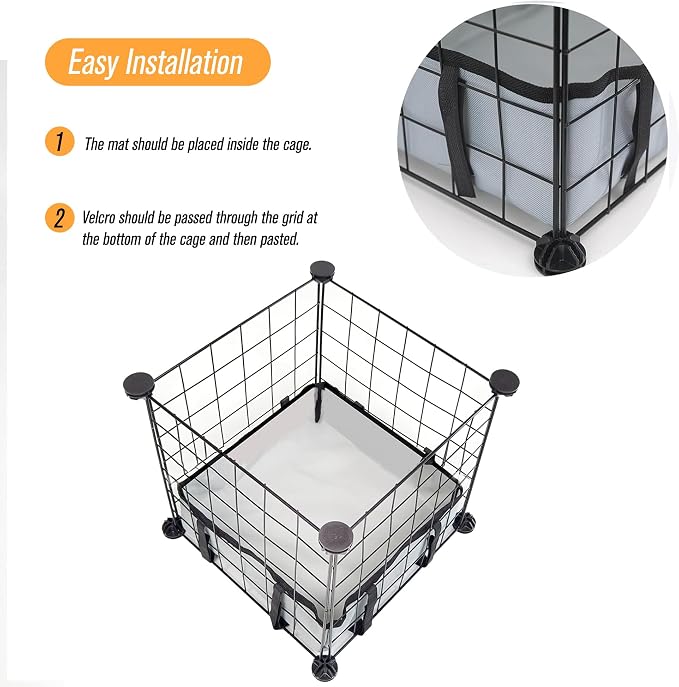 Guinea Pig Cage Liner Tarp Bottom Waterproof and Washable Base Also for Rabbits, Bunny, Chinchesillas, Hedgehog, Ferrets and Other Small Animals(12x12 inches) - Image 3
