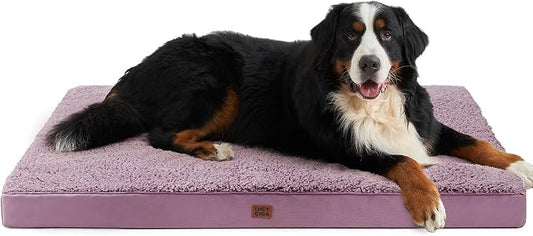 EHEYCIGA Orthopedic Dog Bed Extra Large with Removable Washable Cover, 50IN | Egg Crate Foam Support, Durable Oxford fabric, Non-Slip Bottom, Machine Washable, Soft Waterproof Plush Pet Bed Mat For Crate by EHEYCIGA
