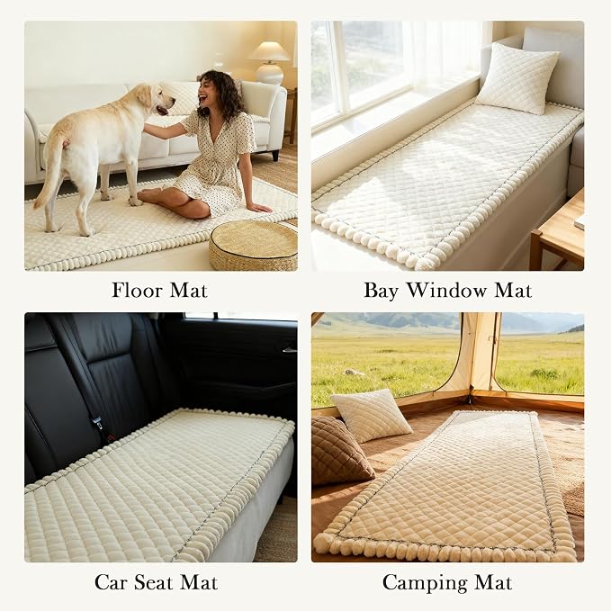 Diamond Quilted Couch Cover for Dogs Non Slip - Large Silicone Particles Pet Friendly Thick Sofa Slipcover for 3 Cushion Couch Washable Furniture Protector Mat for Dogs Cats - Image 5
