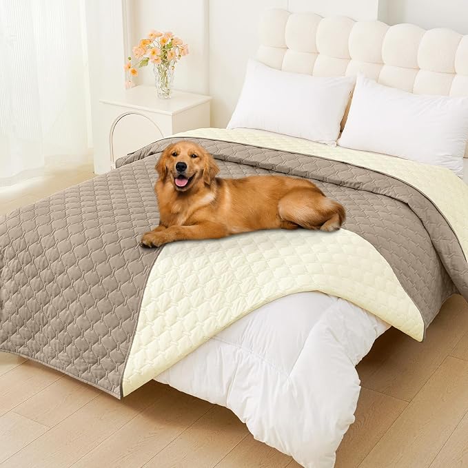 Smiry Waterproof Dog Bed Cover Blanket, Reversible Pet Blanket | Soft Reversible, Washable Leakproof Cats Dogs Couch Cover for Sofa, Couch, Furniture (82x120 Inch) by Smiry