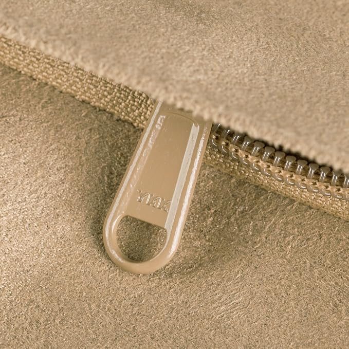 Blueberry Pet Heavy Duty Microsuede Bed Cover Only, Removable & Washable Replacement Cover with YKK Zippers, for Cats & Dogs Bed 25" x 21" x 10", Champagne Beige Embroidered Paisley - Image 4