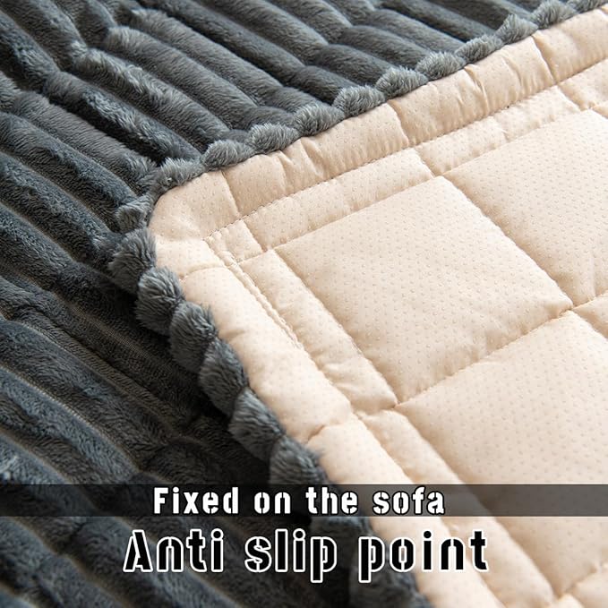 Mitid Sofa Cover Fuzzy Couch Cover for Pet, Couch Covers for Dogs Pets Mat | Washable Non-Slip Sofa Slipcover Cushion Protector Pets Friendly Mat, Dog Couch Cover, Square Couch Covers for Dogs Non Skid - Image 4