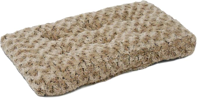 MidWest Homes for Pets XXS QuietTime Deluxe Mocha Ombré Swirl Plush Pet Bed, Machine Washable, Non-Skid Bottom, Soft Crate Mat for 18-inch Crates by MidWestHomesForPets