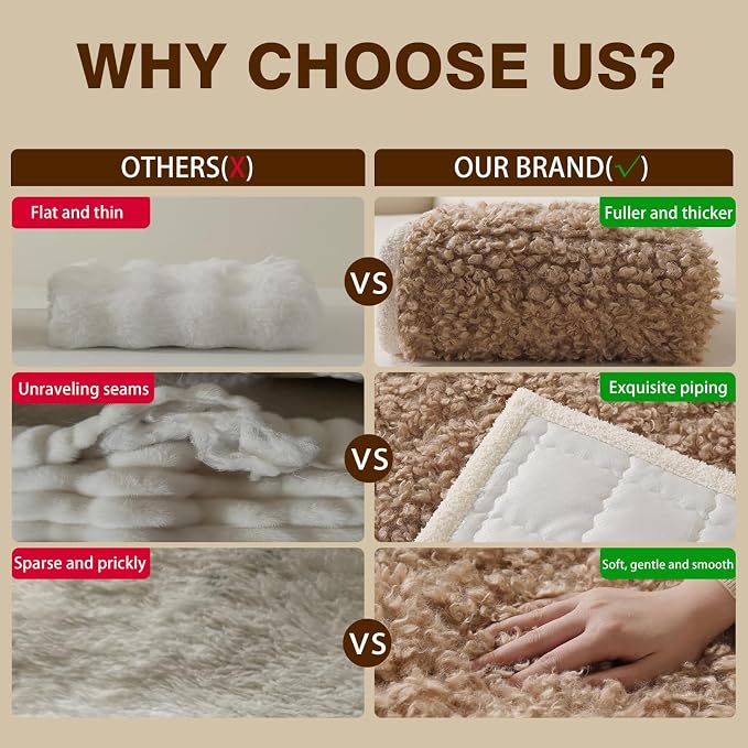 OHSIO Couch Cover for Pets, Washable Non-Slip Sofa Cover Pet Friendly, Soft Fuzzy Teddy Fleece Sofa Slipcover for 2-3 Cushion Sofa Furniture Protector (Light Brown, 27.6" x 63") - Image 6