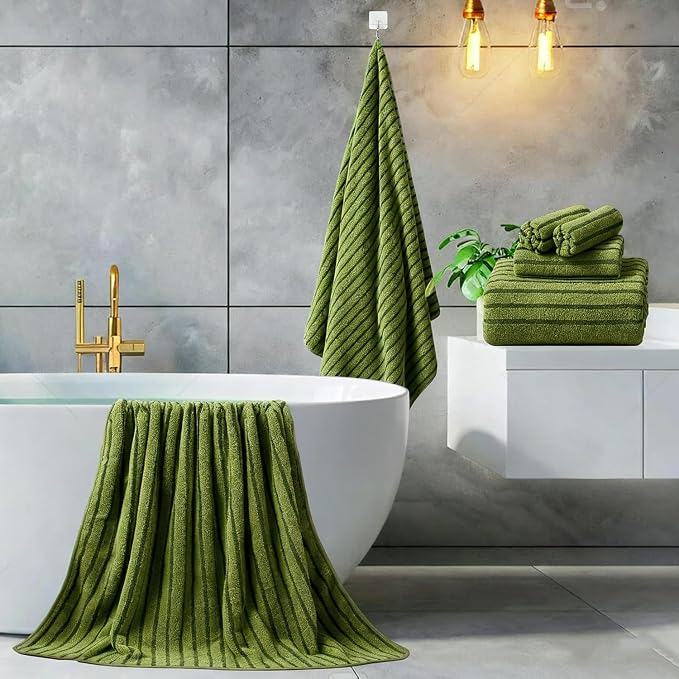 Mistyrose Bath Towels,4 Pack 35"x70" Large Bath Towels Microfiber Absorbent XL Bath Sheets Super Soft Towels for Bathroom Quick Dry Oversized Shower Towels for Family Hotel Spa Gym(Camouflage Color) - Image 3