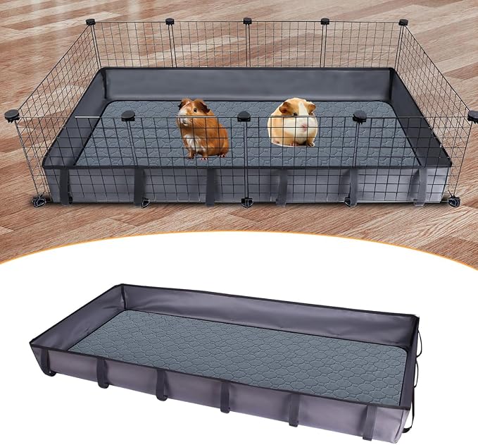Guinea Pig Cage Liner Tarp Bottom Waterproof and Washable Base Also for Rabbits Canvas Bottom, Bunny, Chinchesillas, Hedgehog, Ferrets and Other Small Animals(24x48 inches) - Image 6