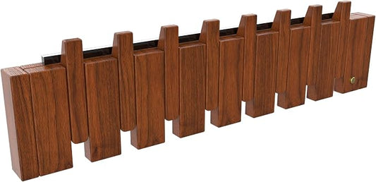 Wall Mounted Coat RackHooks Piano Key Hangers Natural Solid Wood Hanger Non-Woven Fabric Clothes Hangers for Closet, Kitchen, Bedroom, Bathroom, Entryway (Led Walnut, 8 Hooks) by MurphyBedKitMattresFrame