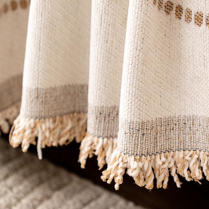 French Country Couch Cover for 3 Cushion Sofa, Chinoiserie Reversible Couch Cover Sectional L Shape, Farmhouse Beige Home Decor Chenille Non Slip Washable Large Couch Protector for Dogs 71"x118" - Image 8