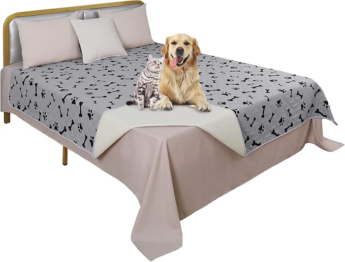 Waterproof Blankets - NANBOWANG Dog Bed Covers for Larges Dogs, Water Absorb Training Pads (6882 Gray) by NANBOWANG