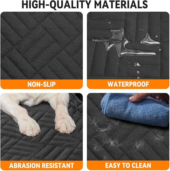 YJGF Hard Bottom Dog Car Seat Cover for Full-Size Trucks,Back Seat Extender | Strong Support,More Rest Space,Waterproof, Scratch Resistant,Car Seat Protector,Dog Hammock for Car/SUV/Small Truck - Image 5