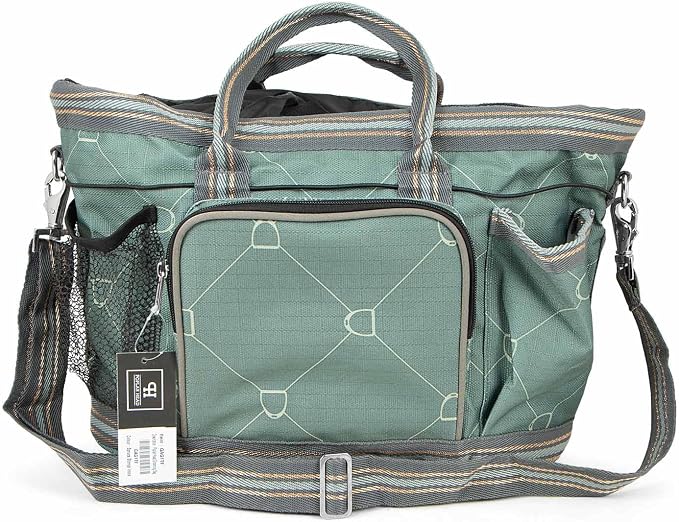 Jeffers Poplar Head Grooming Bag – Horse Grooming Organizer Tote with Pockets for Brushes, Tools, Clippers, Shampoo, Detangler – Stable Barn Kit Carrier for Horses, Pets, Spruce Stirrup Irons - Image 2