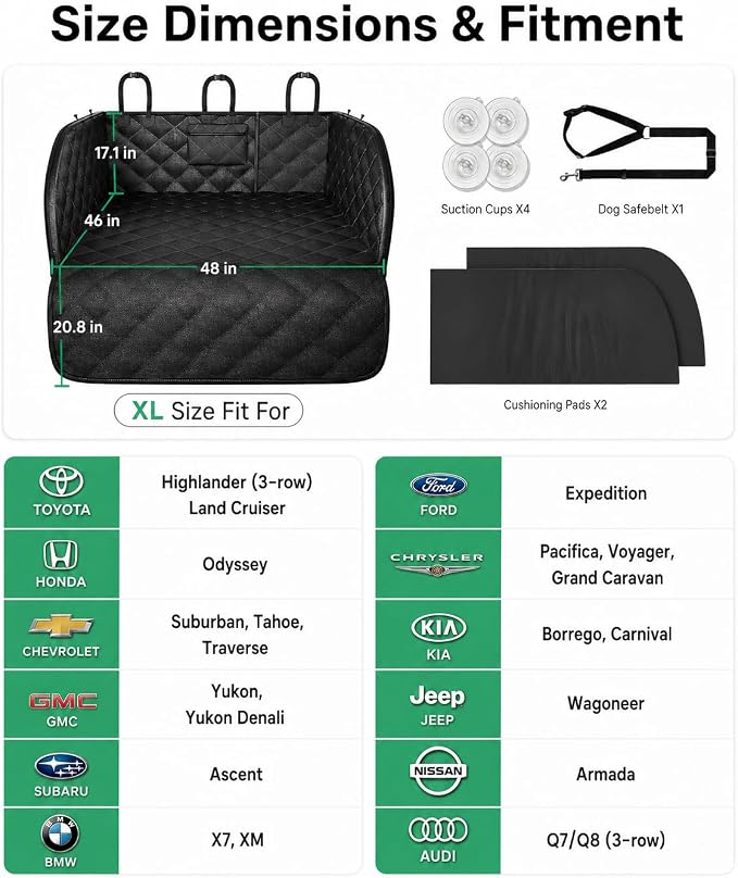 Zanch SUV Cargo Liner for Dogs, 3D Protection, Padded Sides & Bumper Flap | Waterproof, Durable, and Resistant to Scratches and Chewing; Easy to Install, Fold, Store, Wipe Clean, or Machine Wash. - Image 8
