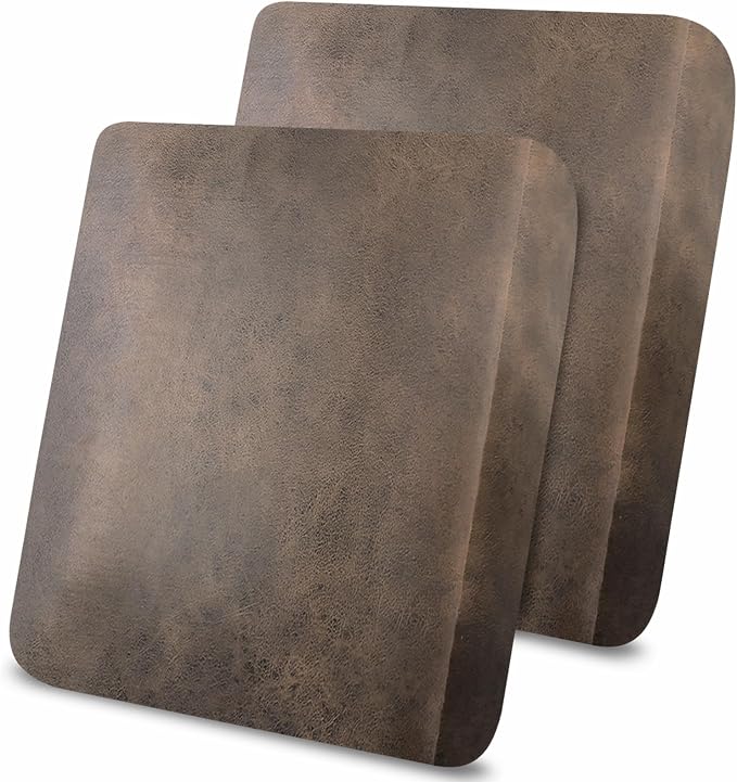 molasofa Leather Look Couch Cushion Covers, Stretch Sofa Cushion Covers for Sectional Armchair Loveseat Protector,Replacement Seat Cushion Slipcovers, Machine Washable (2 Cushion Sofa, Light Brown) by Molasofa