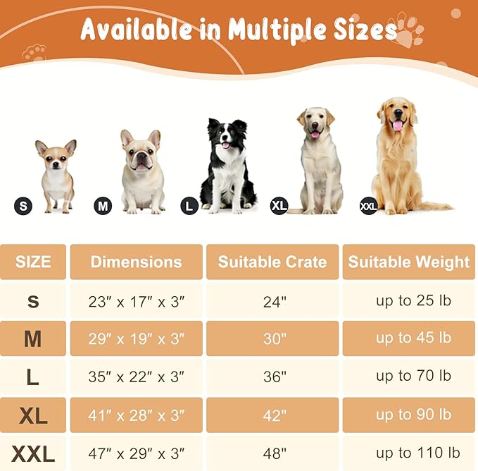EMPSIGN Dog Bed Mat Crate Pad Mattress, Ultra Soft Pet Kennel, Grey, Large | Reversible(Cool & Warm), Waterproof Linings, Removable Machine Washable Cover, for 36" Dog Crate, Firm Support - Image 3